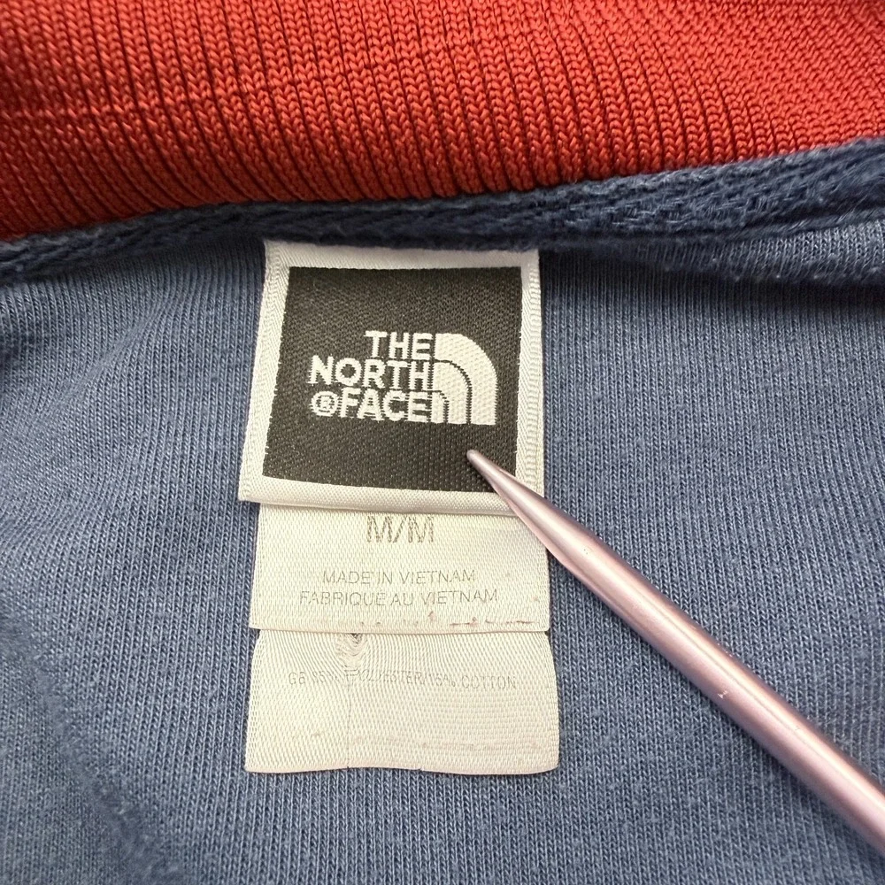 Y2K The North Face Retro Knit Track‎ Warm Up Jacket Mens M Navy Crimson White